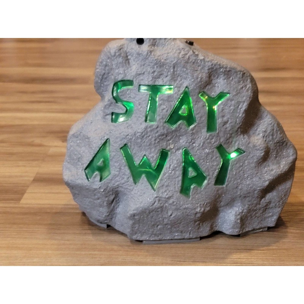 COPY - Gemmy STAY AWAY Haunted Rock Lights and Sounds Halloween RETIRED